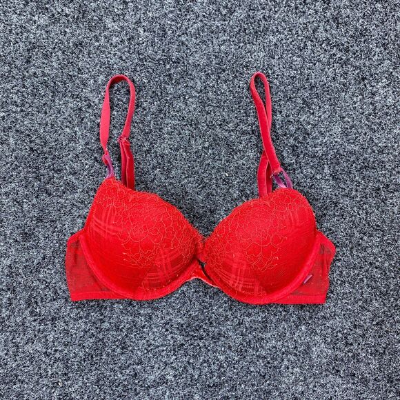 Victoria Secret Bra T-Shirt Push Up Underwire Padded Convertible Strap Size 32C - Picture 1 of 6